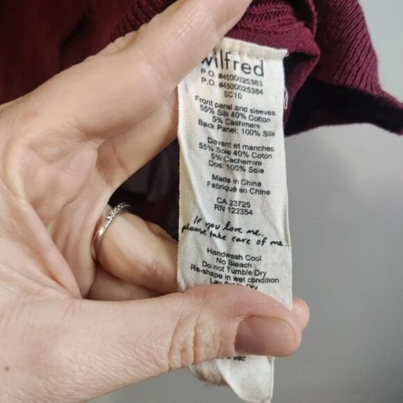 Aritzia Wilfred Silk Cotton Cashmere Blend Turtleneck Sweater - Picture 7 of 12